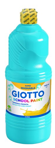 Giotto Témpera Escolar Lavable Azul Cyan 1000 ml en Botella