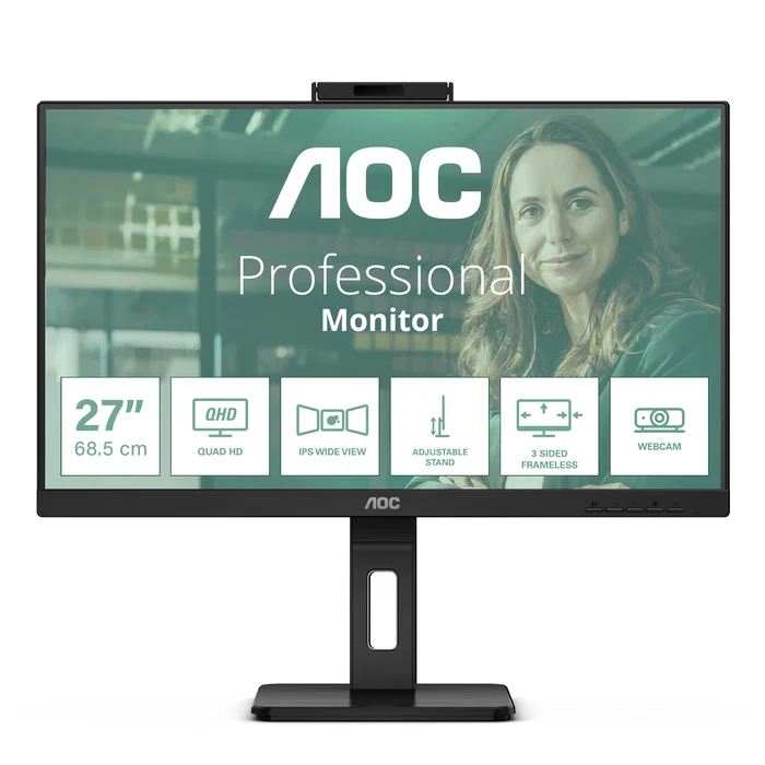 AOC Q27P3QW Monitor Profesional 27 pulgadas QHD IPS