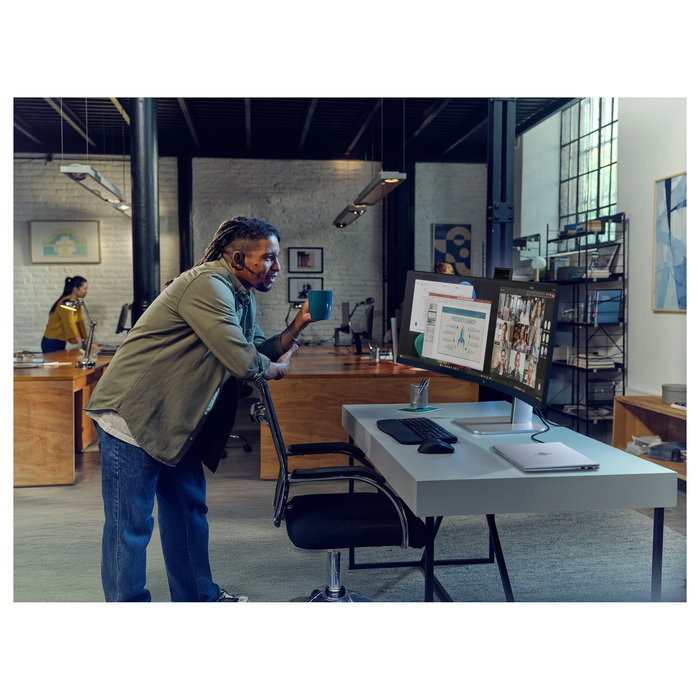 HP Series 5 Pro 549pm Monitor de videoconferencia Dual QHD Curvo 49 Pulgadas (124.5 cm), 5120x1440, 165 Hz, 5 MP, Altavoces, USB-C, HDMI 2.1, Negro