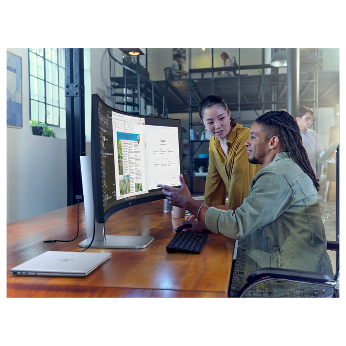 HP Series 5 Pro 549pm Monitor de videoconferencia Dual QHD Curvo 49 Pulgadas (124.5 cm), 5120x1440, 165 Hz, 5 MP, Altavoces, USB-C, HDMI 2.1, Negro