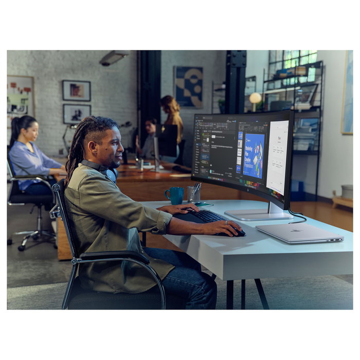 HP Series 5 Pro 549pm Monitor de videoconferencia Dual QHD Curvo 49 Pulgadas (124.5 cm), 5120x1440, 165 Hz, 5 MP, Altavoces, USB-C, HDMI 2.1, Negro