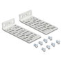 DeLOCK Juego de montaje en rack universal 2 piezas Plata