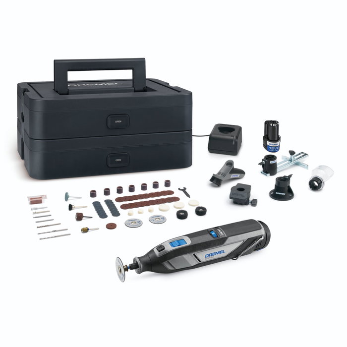 Dremel 8240 Multiherramienta inalámbrica 12V con batería de 2.0 Ah y 65 accesorios Dremel 8240 Multiherramienta inalámbrica 12V con batería de 2.0 Ah y 65 accesorios