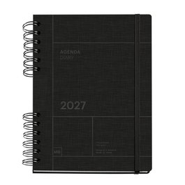Miquelrius Agenda Anual 2027 Trends Back to Basics Wire-O Negro