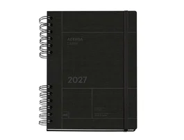 Miquelrius Agenda Anual 2027 Trends Back to Basics Wire-O Negro