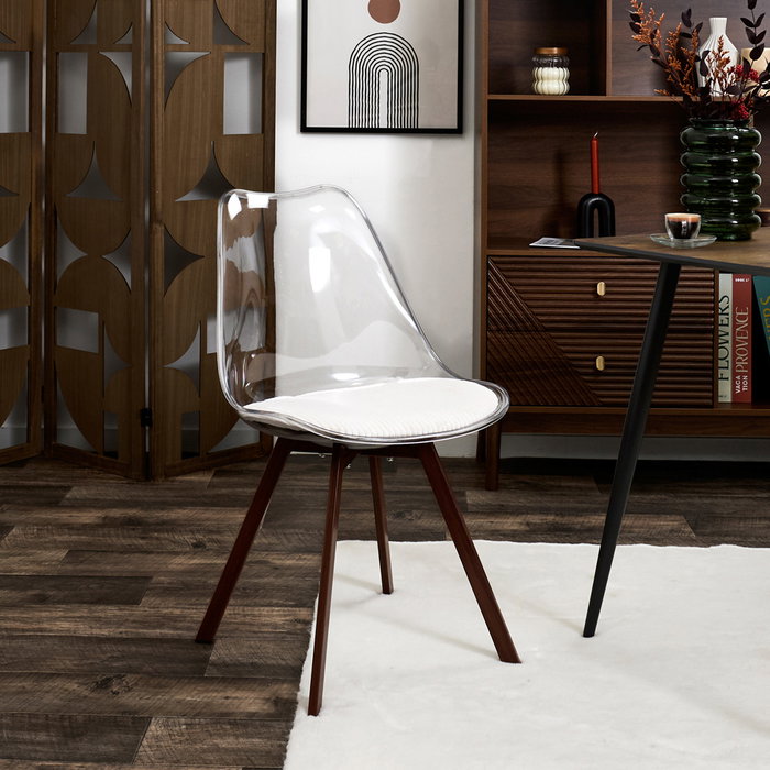 Home Deco Factory Silla Tra. Con Cojín Scott Beige