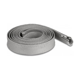 DeLOCK Manga trenzada con cierre de cremallera resistente al calor 3 m x 20 mm gris