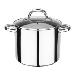 GSW Olla Montreal 6 Unidades Con Tapa Cristal Acero Inoxidable 5 L Diámetro 20 cm Apta Inducción