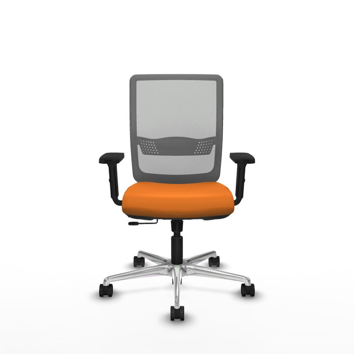 PIQUERAS Y CRESPO Silla de oficina Haches con mecanismo Sincro/Traslack Naranja y Gris PIQUERAS Y CRESPO Silla de oficina Haches con mecanismo Sincro/Traslack Naranja y Gris