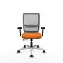 PIQUERAS Y CRESPO Silla de oficina Haches con mecanismo Sincro/Traslack Naranja y Gris