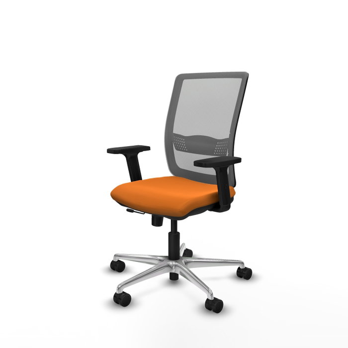 PIQUERAS Y CRESPO Silla de oficina Haches con mecanismo Sincro/Traslack Naranja y Gris PIQUERAS Y CRESPO Silla de oficina Haches con mecanismo Sincro/Traslack Naranja y Gris