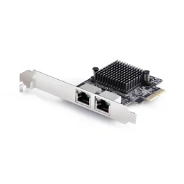 StarTech.com Tarjeta de Red Ethernet PCI Express 2 Puertos 5G/2.5G/1G/100M/10M Chipset RTL8126 Adaptador LAN Interno Alámbrico Negro