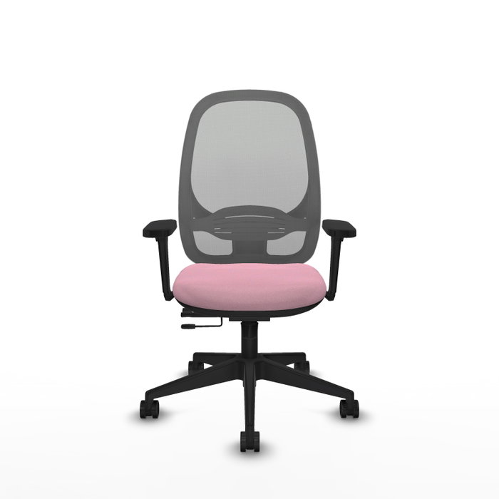 PIQUERAS Y CRESPO Silla de oficina Cilanco Rosa y Gris con Brazos 3D PIQUERAS Y CRESPO Silla de oficina Cilanco Rosa y Gris con Brazos 3D