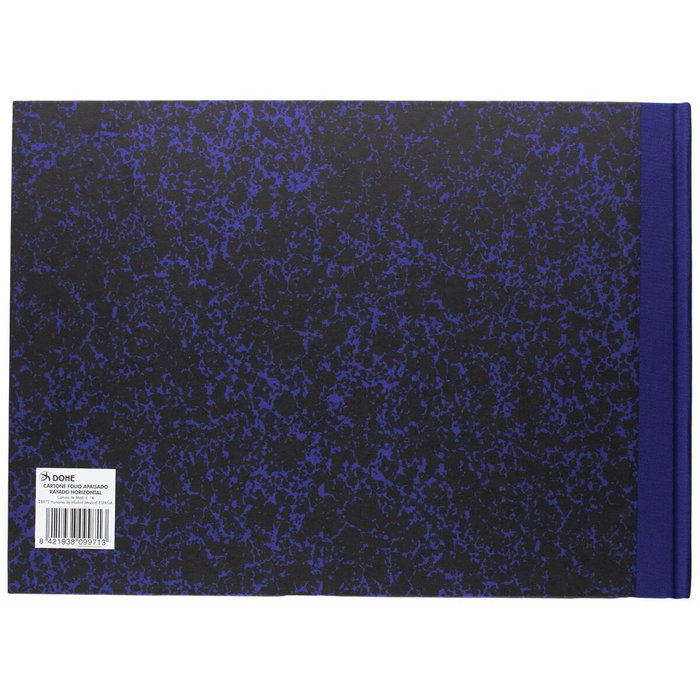 Dohe Cuaderno Cartoné 100 Hojas Folio Apaisado Rayado Horizontal Azul