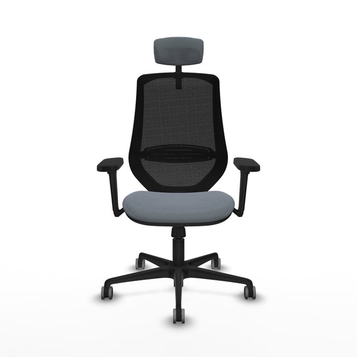 PIQUERAS Y CRESPO Silla de oficina Mardos con mecanismo Sincro, Gris y Negro