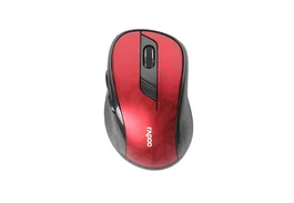 Rapoo M500 Ratón Óptico Inalámbrico Bluetooth para Oficina, Mano Derecha, 1600 DPI, 4 Botones, Color Rojo