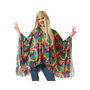 Atosa Poncho Hippie con Estampado Psicodélico Estilo años 60-70