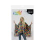 Atosa Poncho Hippie con Estampado Psicodélico Estilo años 60-70