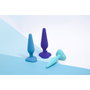 Set Erótico B-Vibe Azul 3 Piezas (10 cm) (12 cm)