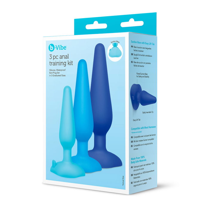 Set Erótico B-Vibe Azul 3 Piezas (10 cm) (12 cm)