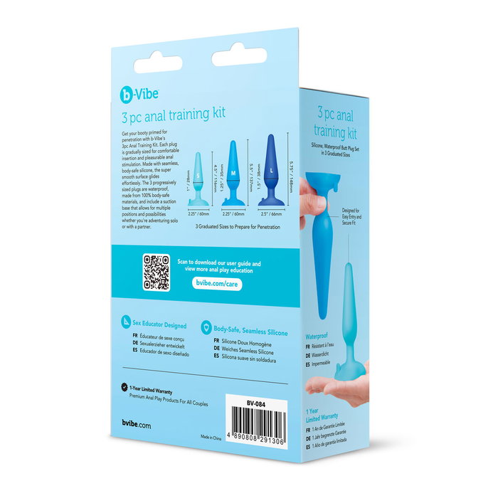 Set Erótico B-Vibe Azul 3 Piezas (10 cm) (12 cm)