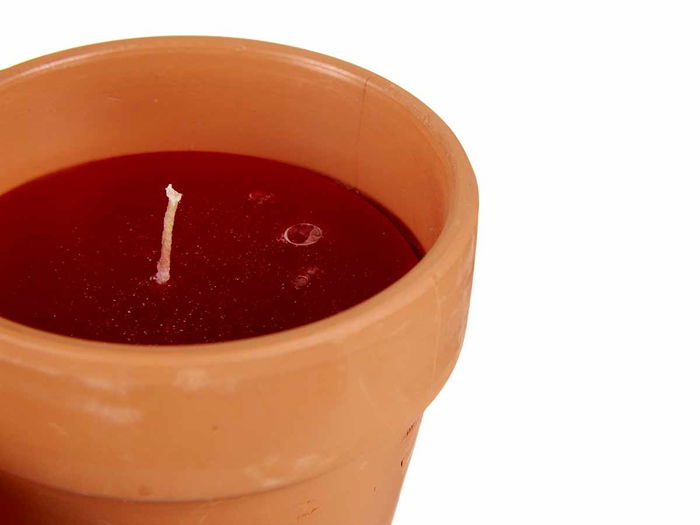 IBERGARDEN Vela Vaso Barro Geranio 8 x 8 x 8 cm (Set de 48)