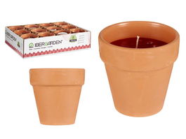 IBERGARDEN Vela Vaso Barro Geranio 8 x 8 x 8 cm (Set de 48)