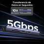 UGREEN UG60515 Base para Portátil y Replicador de Puertos USB-C, HDMI 4K 60Hz, USB 3.0, Ethernet Gigabit, Power Delivery 100W Gris