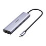 UGREEN Adaptador Multiport 7 en 1 60515 HDMI 4K 60Hz, USB 3.2, Ethernet y PD 100W Gris