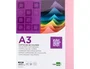 Liderpapel Cartulina A3 180g/m2 Rosa Paquete de 100 Hojas Escolar