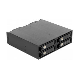 DeLOCK Rack móvil 5.25 pulg. para 4 x 2.5 pulg. U.2 NVMe SSD con bandejas bloqueables