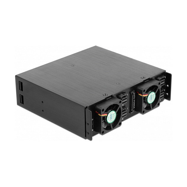 DeLOCK Bandeja para 4 Unidades SSD NVMe U.2 de 2.5 pulgadas en Bahía de 5.25 pulgadas con Bandejas Bloqueables - Negro