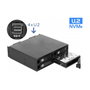 DeLOCK Bandeja para 4 Unidades SSD NVMe U.2 de 2.5 pulgadas en Bahía de 5.25 pulgadas con Bandejas Bloqueables - Negro