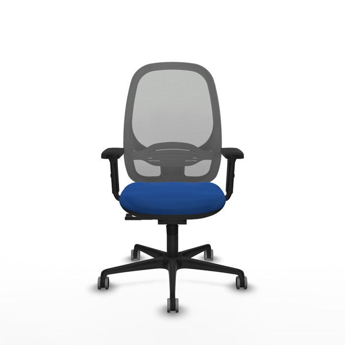 PIQUERAS Y CRESPO Silla de oficina Cilanco con mecanismo Sincro, Azul y Gris
