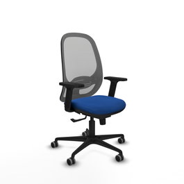 PIQUERAS Y CRESPO Silla de oficina Cilanco con mecanismo Sincro, Azul y Gris