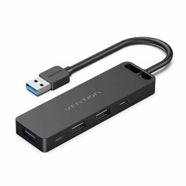 Vention Docking USB 3.0 CHVBB con 3x USB, 1x Micro USB PD y lectores de tarjetas SD/MicroSD - Negro