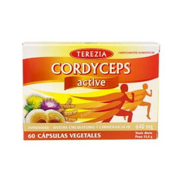 TEREZIA Cordyceps Active 60 Cápsulas - Suplemento para las defensas del organismo con Cordyceps, Rhodiola y Reishi