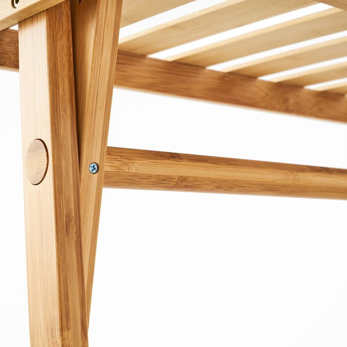 Perchero de Pie Natural Bambú 100 x 43 x 160 cm Perchero de Pie Natural Bambú 100 x 43 x 160 cm
