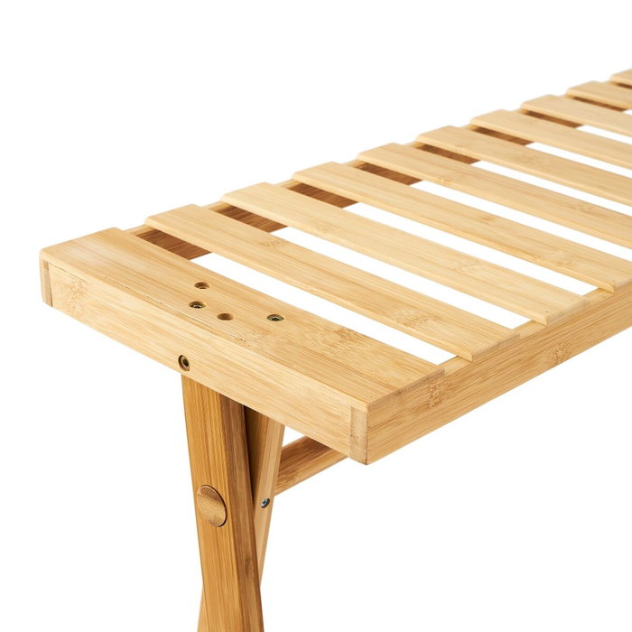 Perchero de Pie Natural Bambú 100 x 43 x 160 cm Perchero de Pie Natural Bambú 100 x 43 x 160 cm