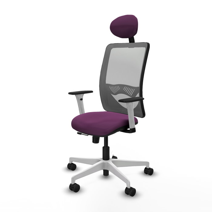 PIQUERAS Y CRESPO Silla de oficina Zulema con mecanismo Sincro/Traslack, Morado y Gris