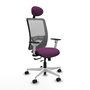 PIQUERAS Y CRESPO Silla de oficina Zulema con mecanismo Sincro/Traslack, Morado y Gris