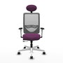 PIQUERAS Y CRESPO Silla de oficina Zulema con mecanismo Sincro/Traslack, Morado y Gris