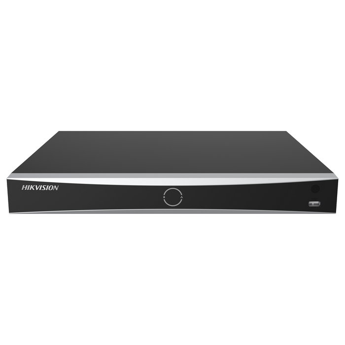 Hikvision DS-7616NXI-I2/Vpro Grabador Video Seguridad 16 Canales 4K, AcuSeek, Compatible H.265+, 2 HDDs Hasta 20 TB, Montaje Rack 1U