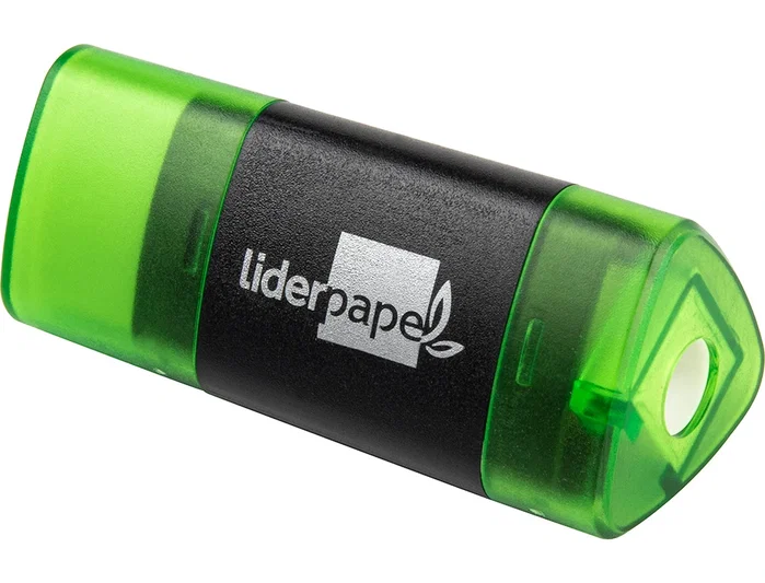 Liderpapel Goma de borrar triangular con sacapuntas, colores surtidos