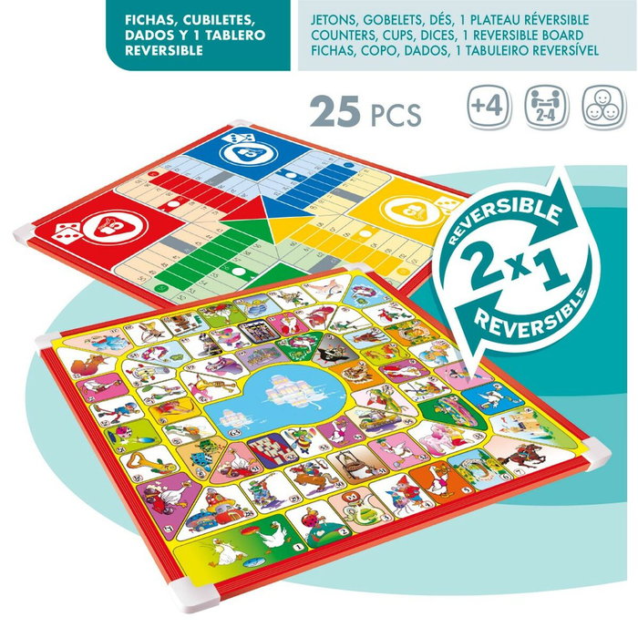 Tablero de Parchís y Oca CB Games 32 x 32 x 1 cm (25 Piezas) (6 Unidades)