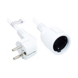 GoodConnections Extensión con toma de tierra P0102-W050, 5m, Blanco