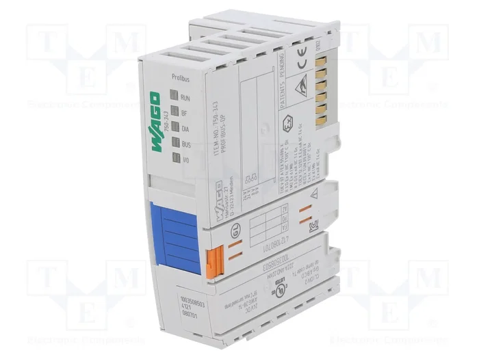 WAGO 750-343 Módulo de automatización interfaz de red PROFIBUS WAGO 750-343 Módulo de automatización interfaz de red PROFIBUS