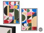 Giftdecor Cuadro Abstracto Color Surtidos 50 x 70 cm con Marco Negro de Madera MDF Canvas (Set de 4)