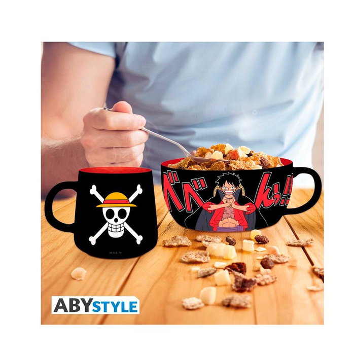 Abystyle Set Taza + Bowl One Piece Luffy Diseño Anime Colección