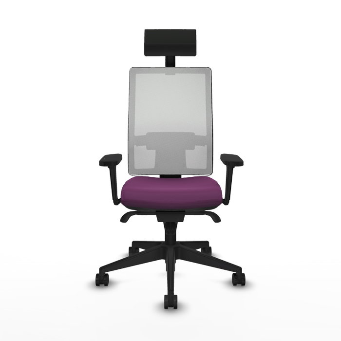 PIQUERAS Y CRESPO Silla de oficina Horna con mecanismo Sincro, Morado y Blanco